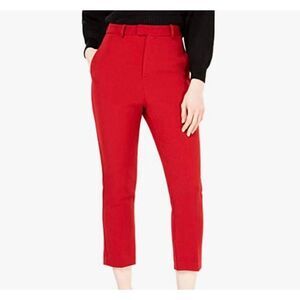 NWT Line + Dot Rosey Cropped Pants Red sz M
